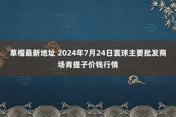 草榴最新地址 2024年7月24日寰球主要批发商场青提子价钱行情