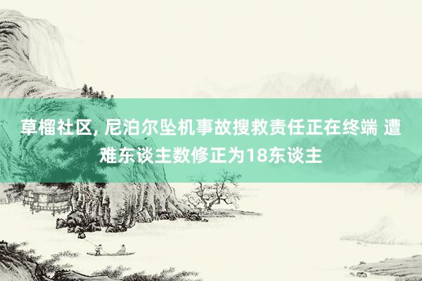 草榴社区, 尼泊尔坠机事故搜救责任正在终端 遭难东谈主数修正为18东谈主