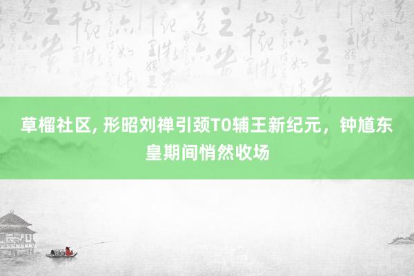 草榴社区， 形昭刘禅引颈T0辅王新纪元，钟馗东皇期间悄然收场